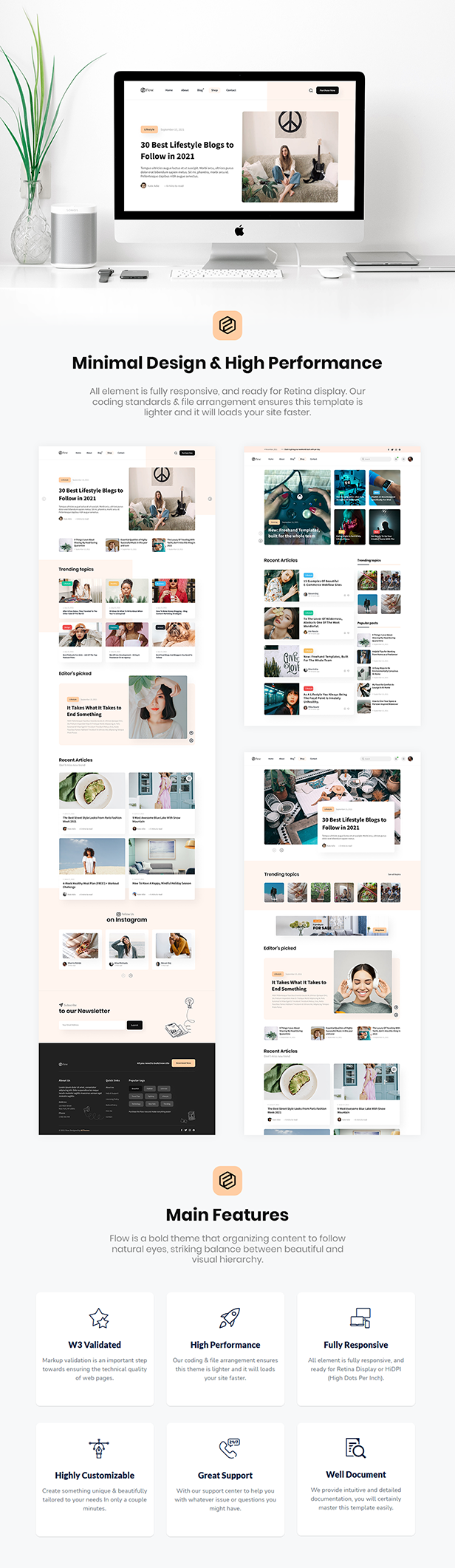 Flow - HTML Personal Blog Template - 1