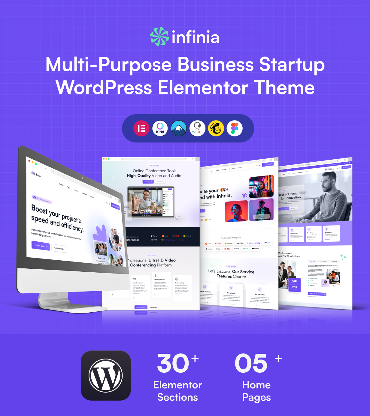 Infinia - Multipurpose Business Startup WordPress Elementor Theme