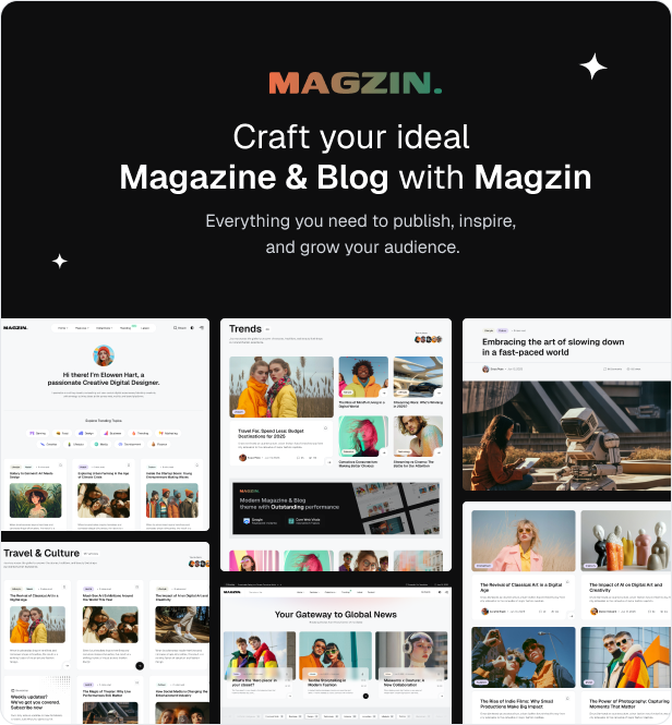 Magzin - Creative Magazine & Blog HTML Template