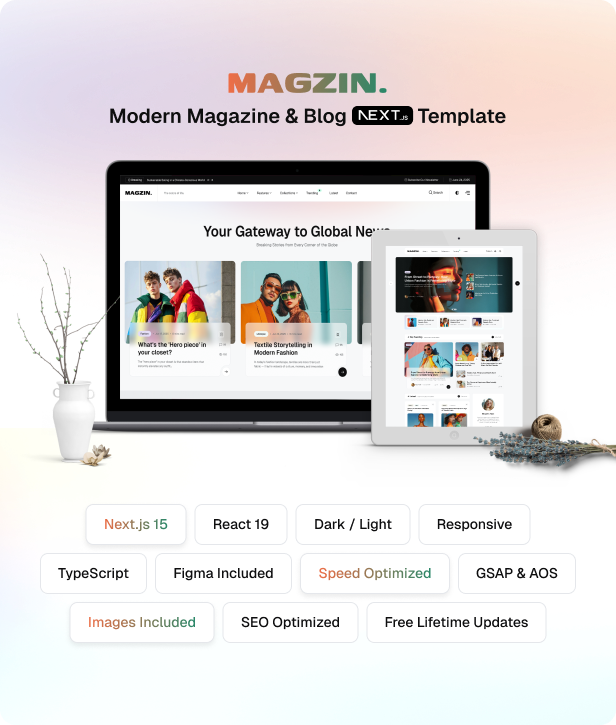 Magzin - Creative Magazine & Blog NextJS Template
